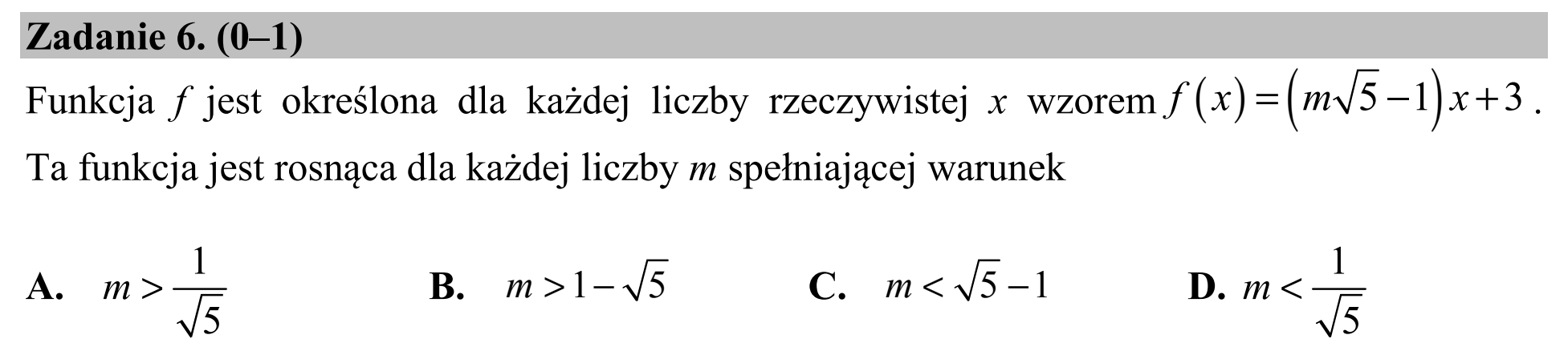 Matura dodatkowa, czerwiec 2019, podgląd zadania 6