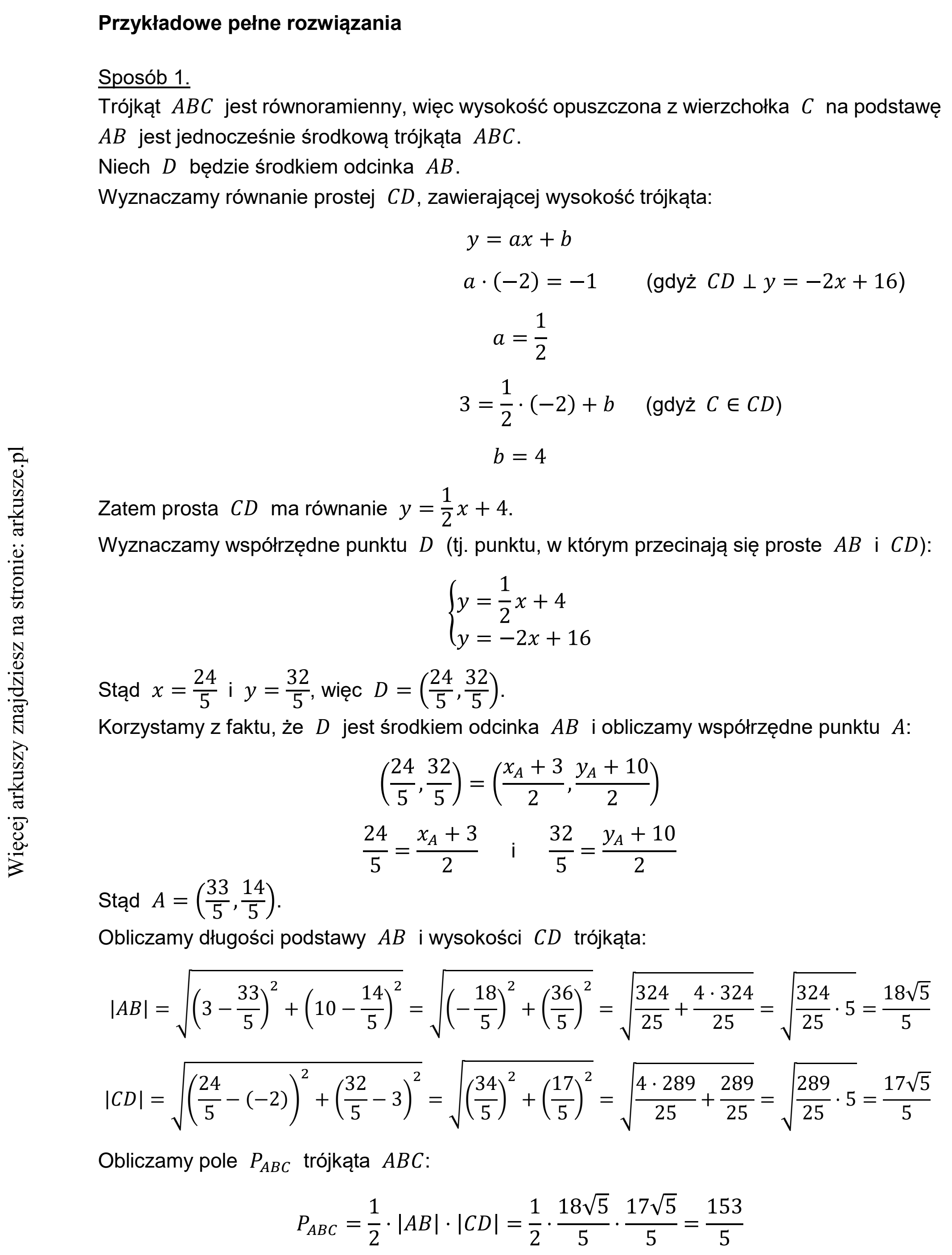 Matura dodatkowa, czerwiec 2021, odpowiedź do zadania 35, fragment 2