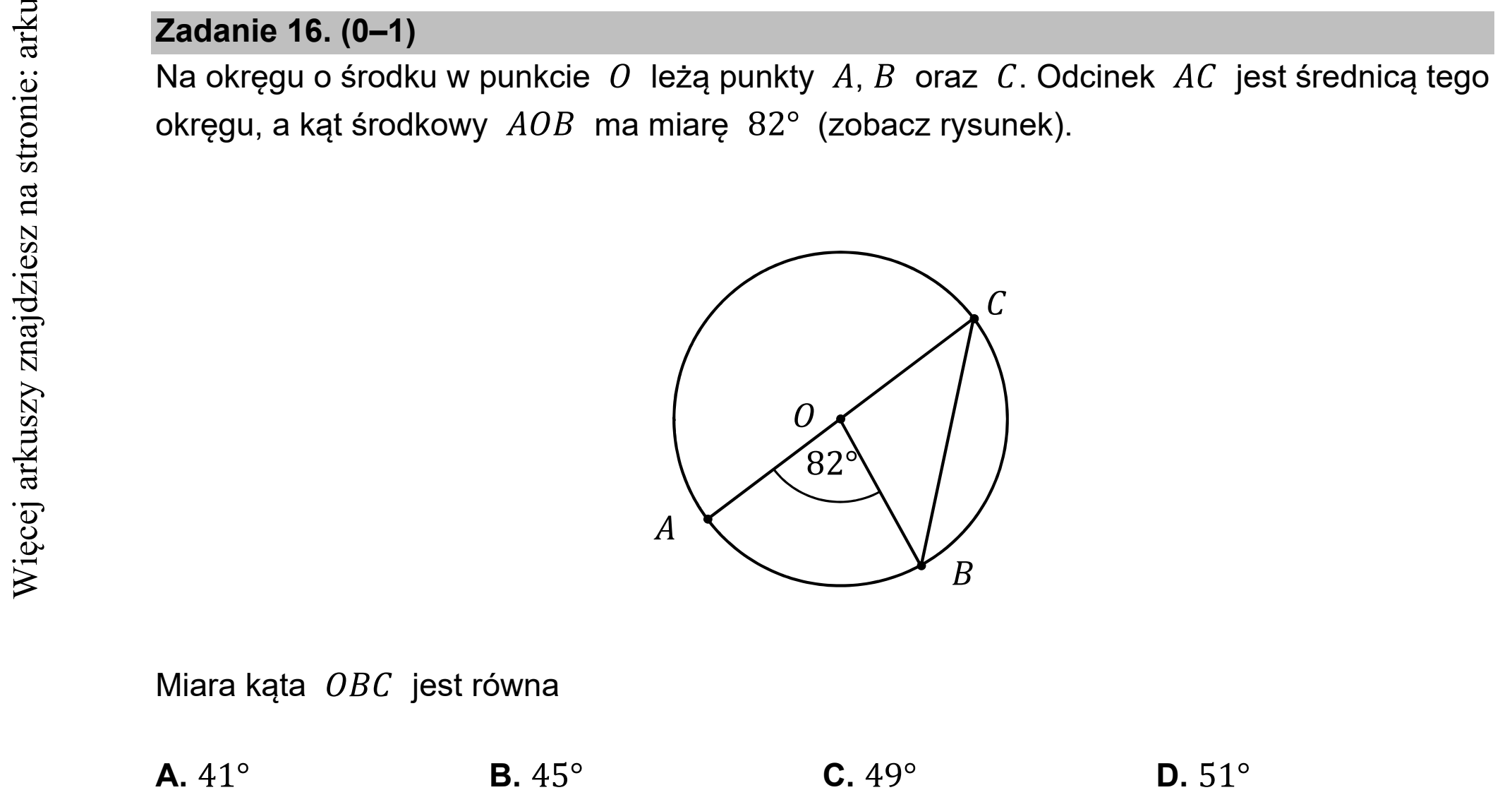 Matura dodatkowa, czerwiec 2021, podgląd zadania 16