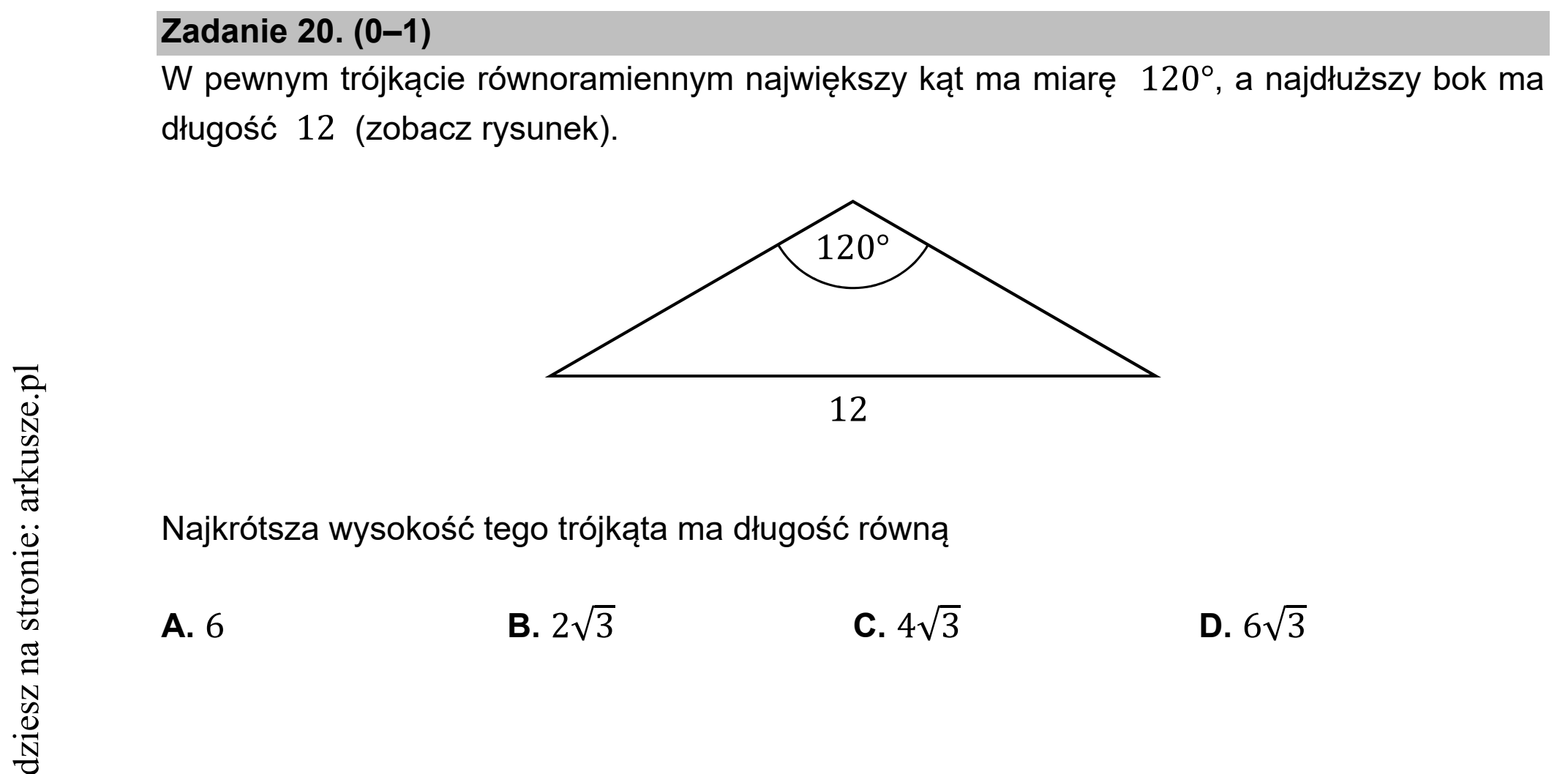 Matura dodatkowa, czerwiec 2021, podgląd zadania 20