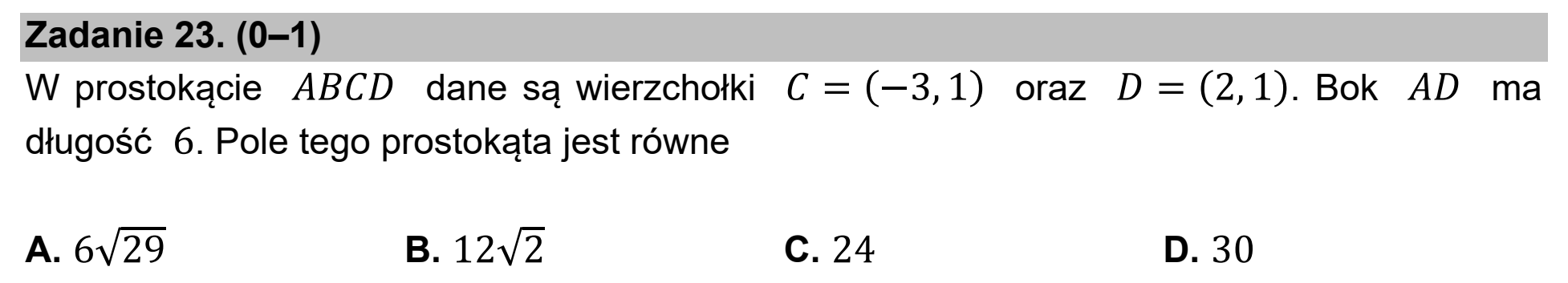 Matura dodatkowa, czerwiec 2021, podgląd zadania 23