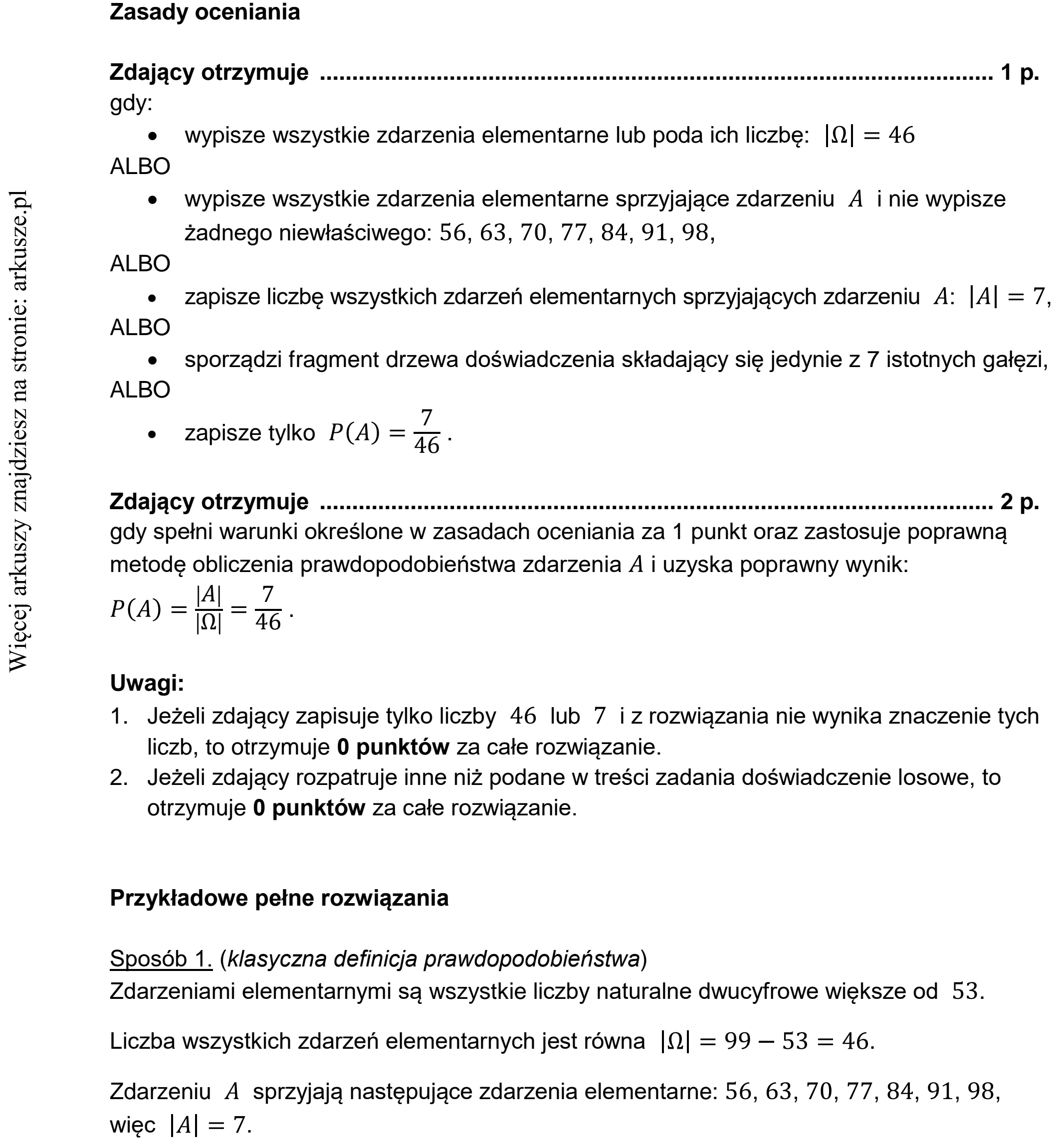 Matura dodatkowa, czerwiec 2022, odpowiedź do zadania 34, fragment 1