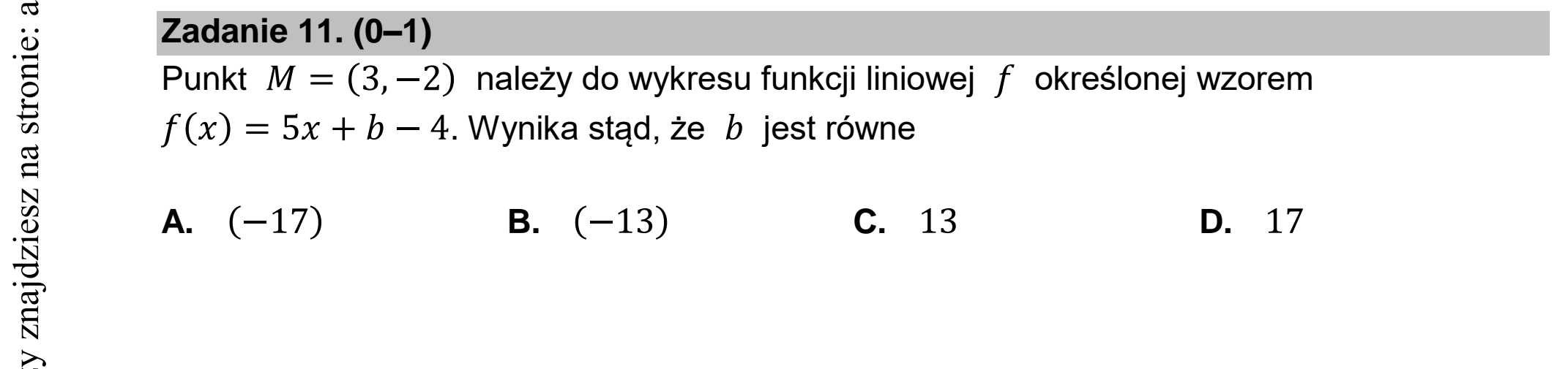Matura dodatkowa, czerwiec 2022, zadanie 11