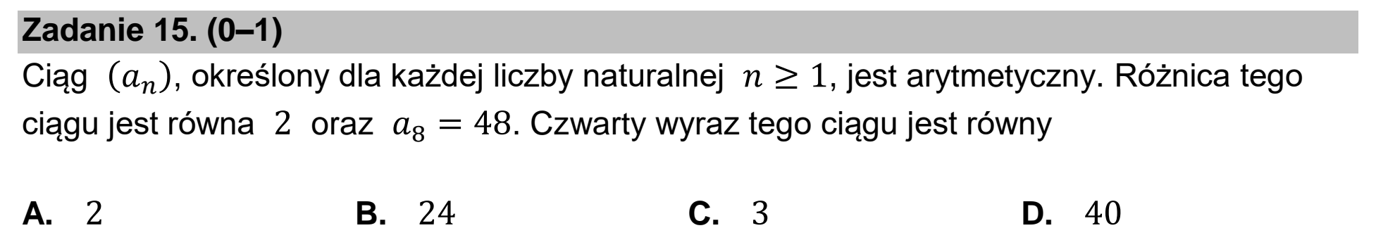 Matura dodatkowa, czerwiec 2022, podgląd zadania 15