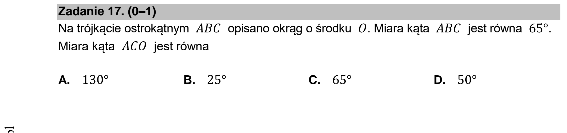 Matura dodatkowa, czerwiec 2022, zadanie 17