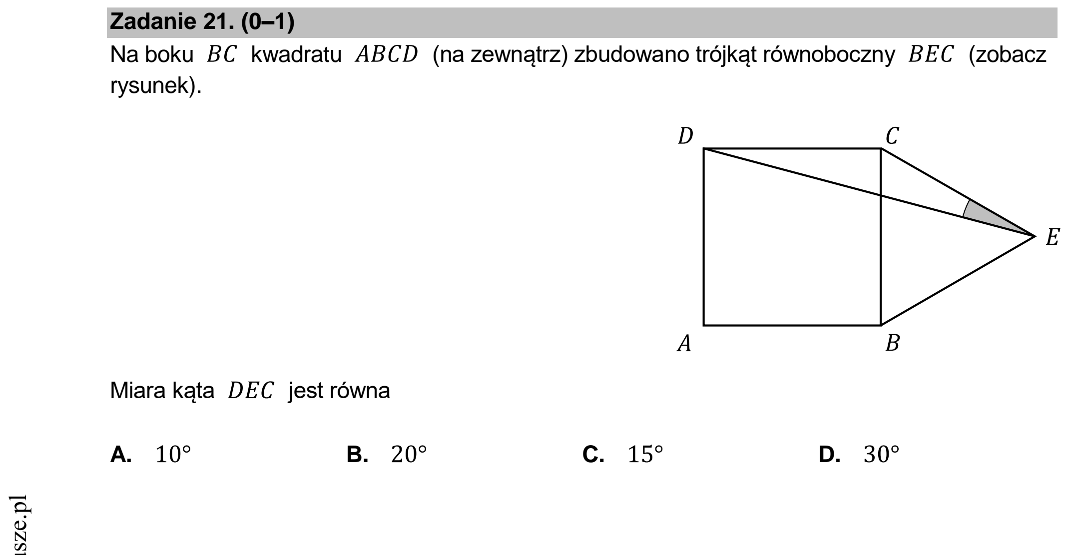 Matura dodatkowa, czerwiec 2022, podgląd zadania 21