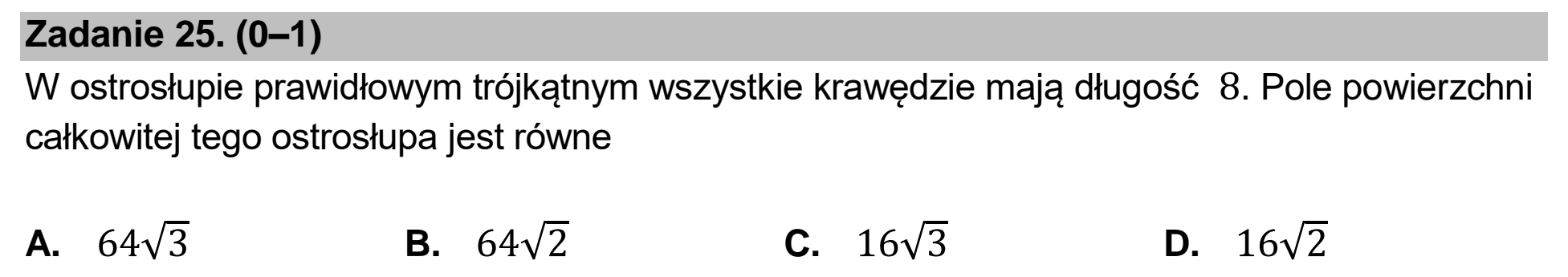 Matura dodatkowa, czerwiec 2022, zadanie 25