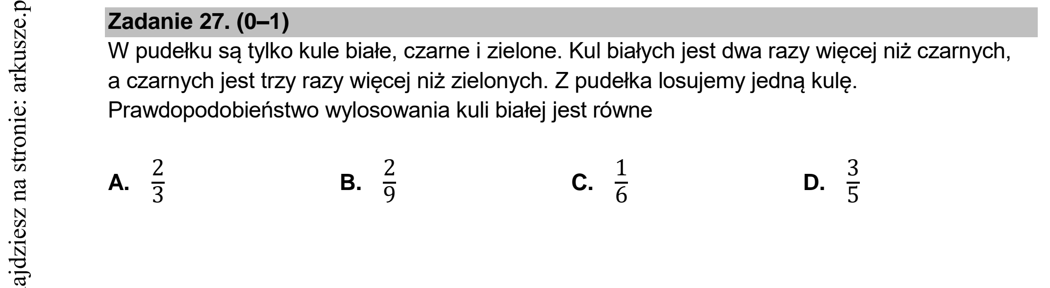 Matura dodatkowa, czerwiec 2022, zadanie 27