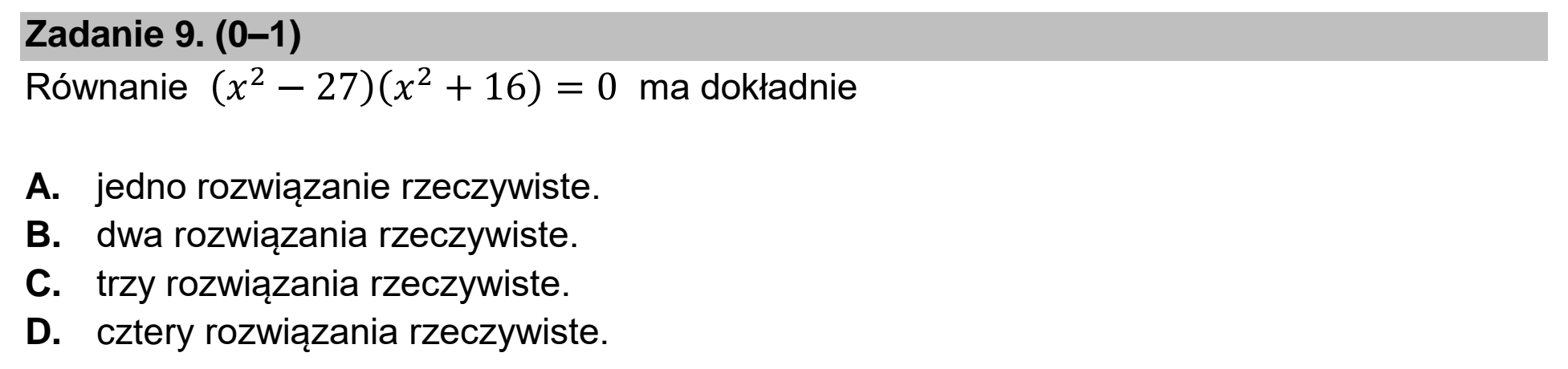 Matura dodatkowa, czerwiec 2022, zadanie 9