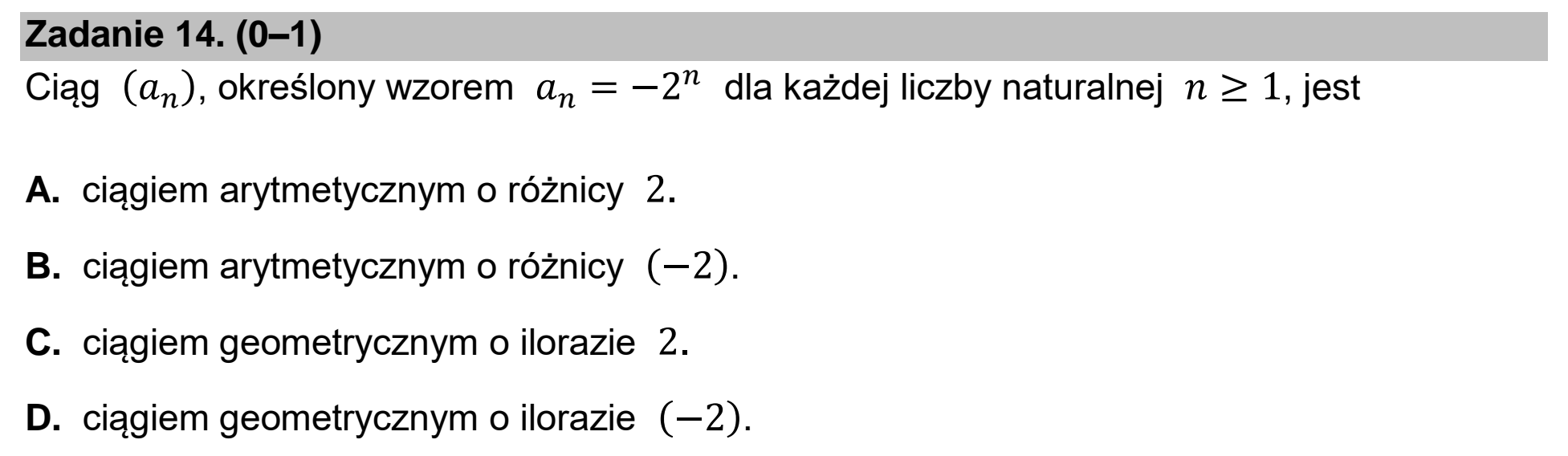 Matura dodatkowa, czerwiec 2023, zadanie 14