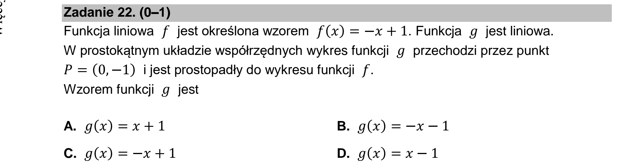 Matura dodatkowa, czerwiec 2023, zadanie 22