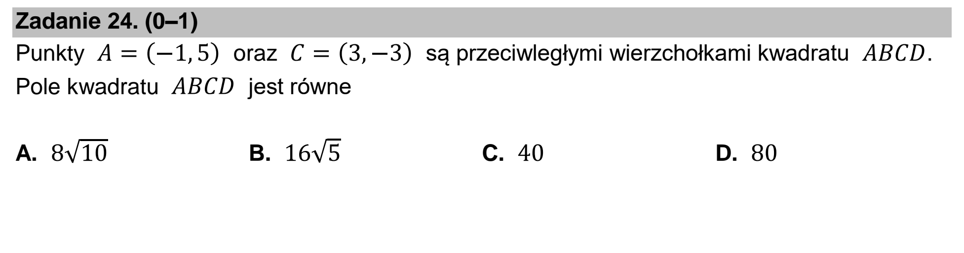 Matura dodatkowa, czerwiec 2023, zadanie 24