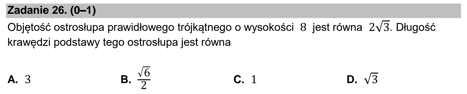 Matura dodatkowa, czerwiec 2023, zadanie 26