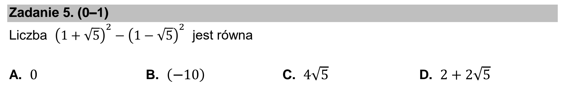 Matura dodatkowa, czerwiec 2023, zadanie 5