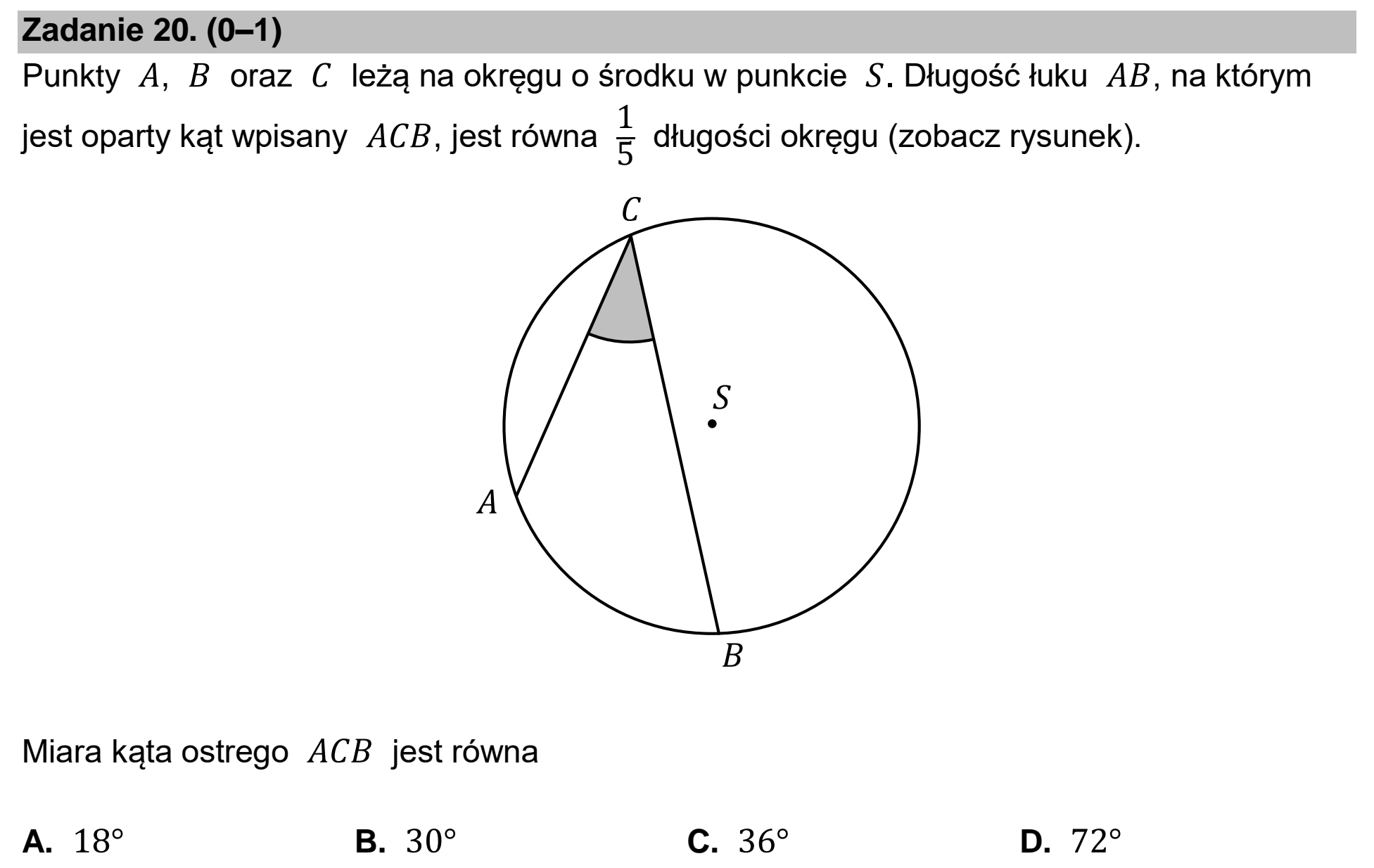 Matura dodatkowa, czerwiec 2024, podgląd zadania 20