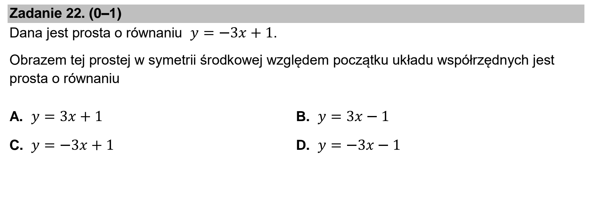 Matura dodatkowa, czerwiec 2024, zadanie 22