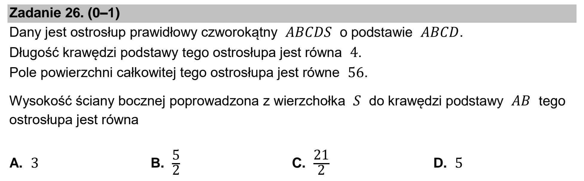Matura dodatkowa, czerwiec 2024, zadanie 26