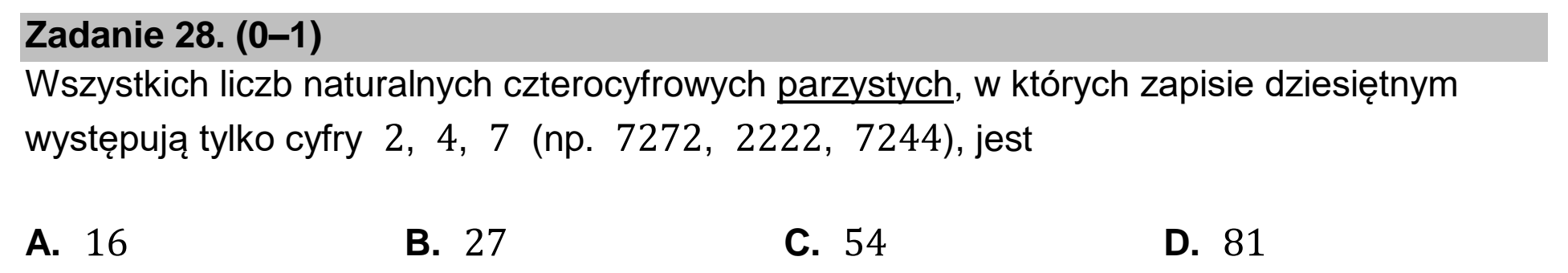 Matura dodatkowa, czerwiec 2024, zadanie 28