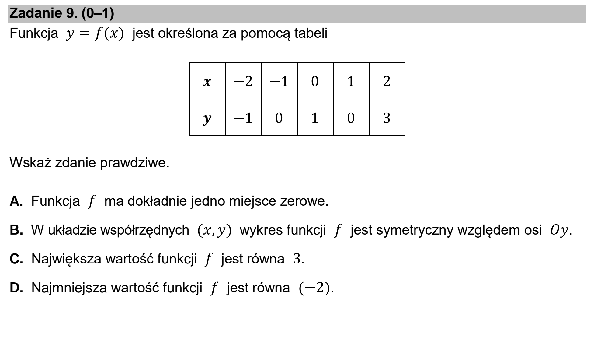 Matura dodatkowa, czerwiec 2024, zadanie 9