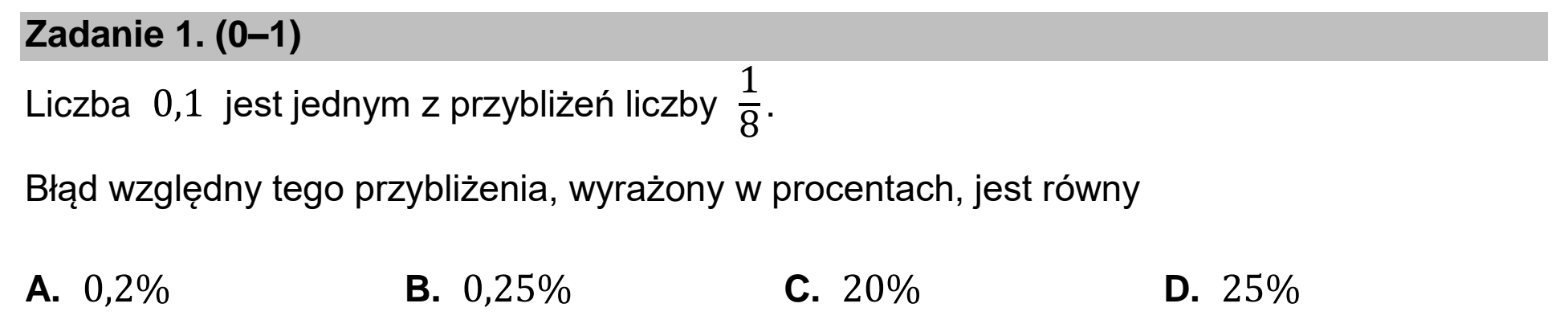 Matura dodatkowa, czerwiec 2025, zadanie 1