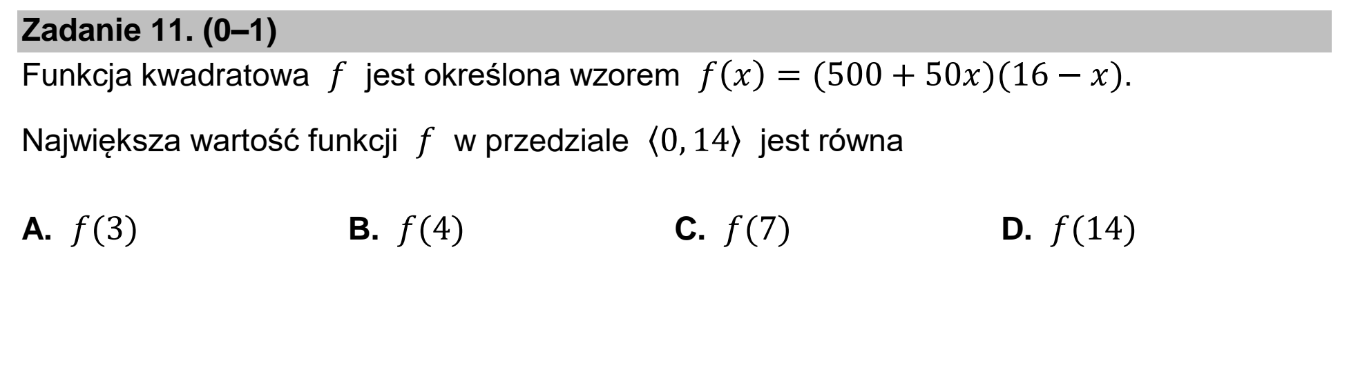 Matura dodatkowa, czerwiec 2025, zadanie 11