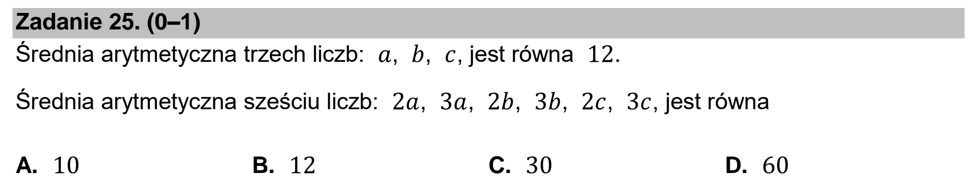 Matura dodatkowa, czerwiec 2025, zadanie 25