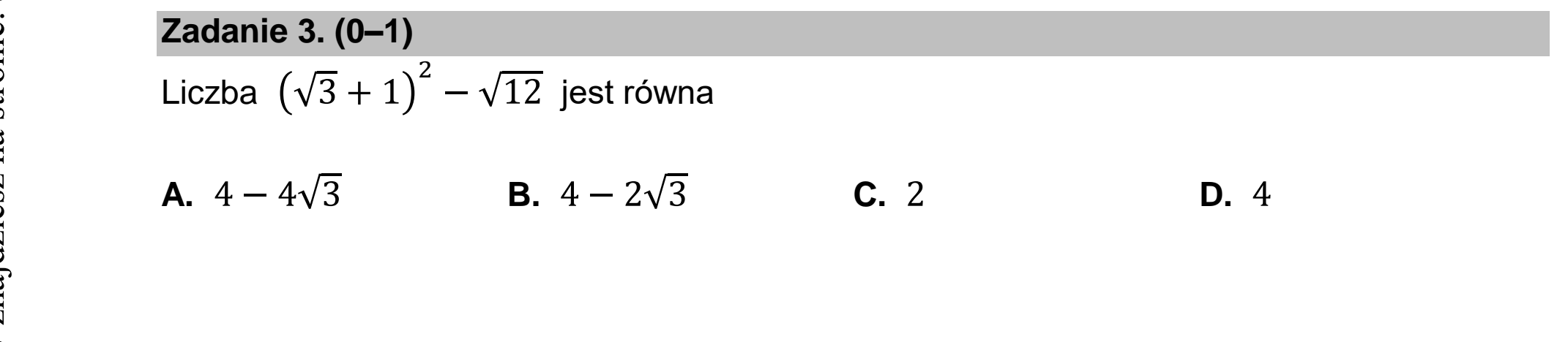 Matura dodatkowa, czerwiec 2025, zadanie 3