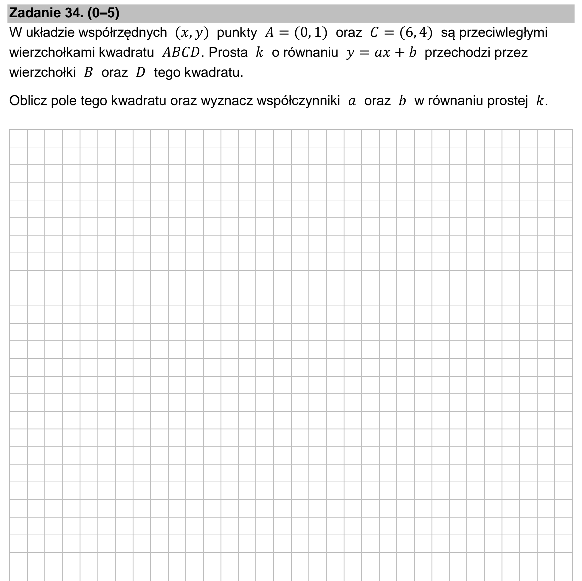 Matura dodatkowa, czerwiec 2025, zadanie 34