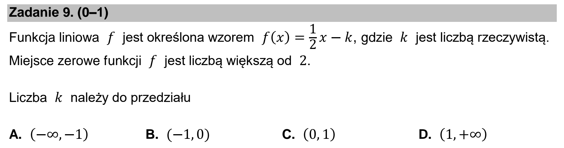 Matura dodatkowa, czerwiec 2025, zadanie 9