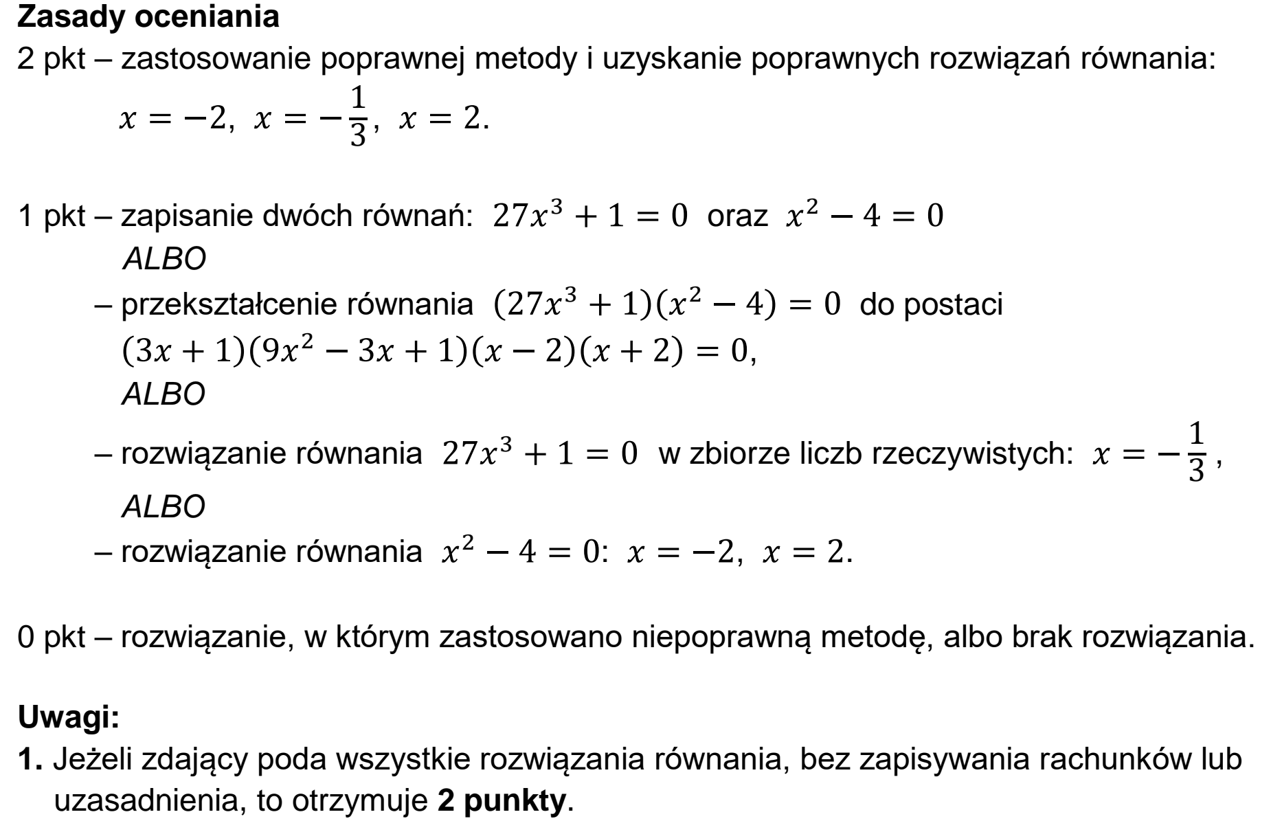 Matura dodatkowa, czerwiec 2026, odpowiedź do zadania 26, fragment 1