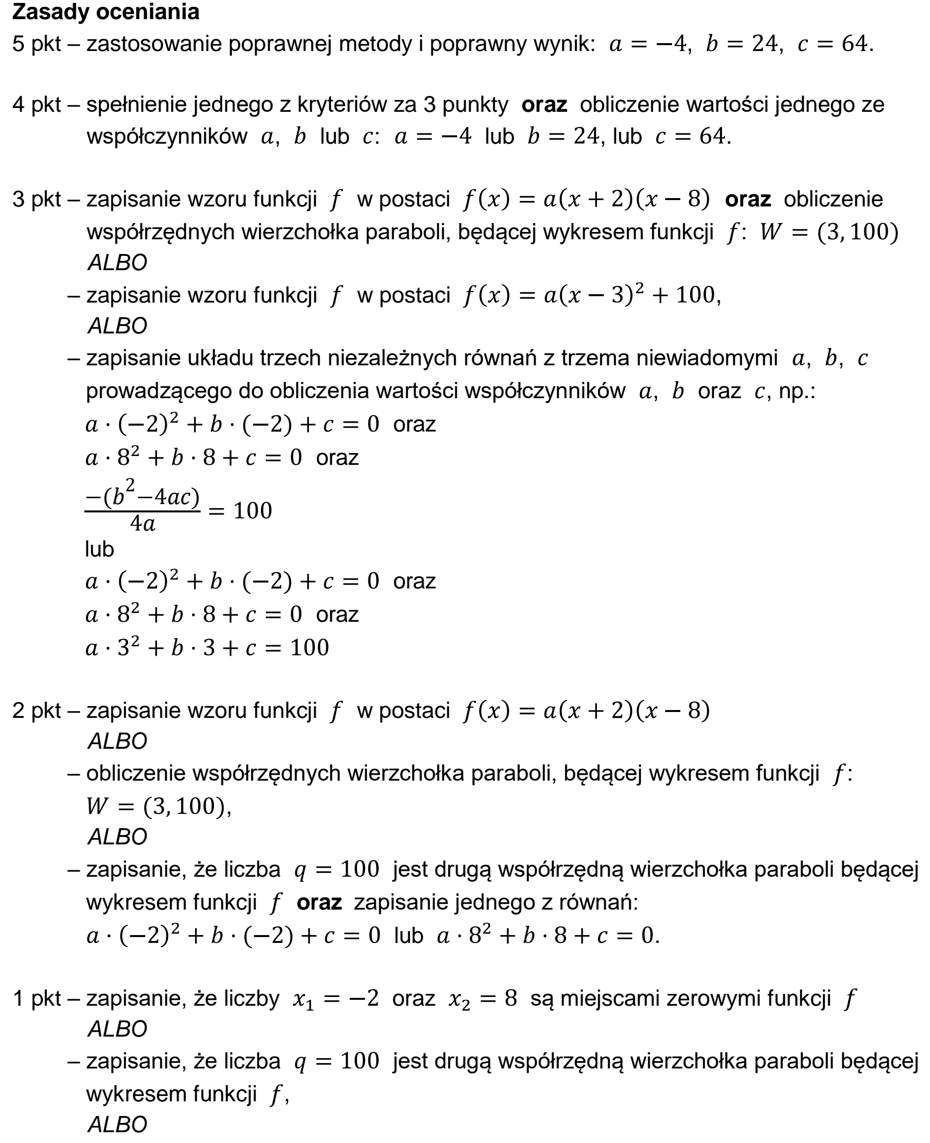 Matura dodatkowa, czerwiec 2026, odpowiedź do zadania 34, fragment 1