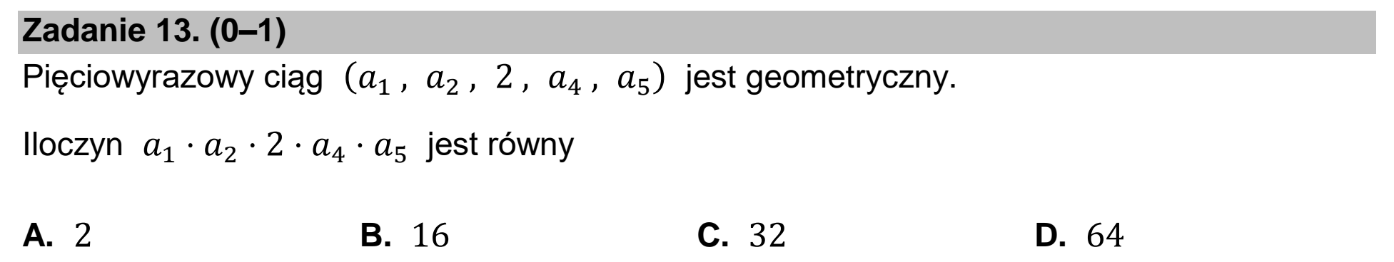 Matura dodatkowa, czerwiec 2026, zadanie 13