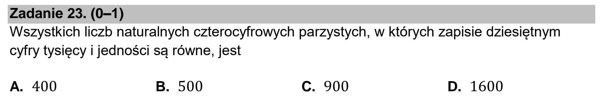 Matura dodatkowa, czerwiec 2026, zadanie 23