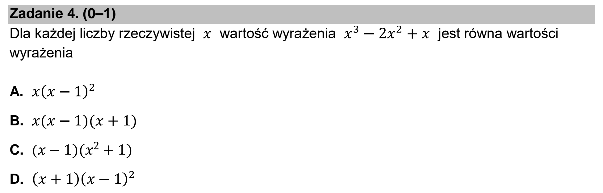 Matura dodatkowa, czerwiec 2026, podgląd zadania 4