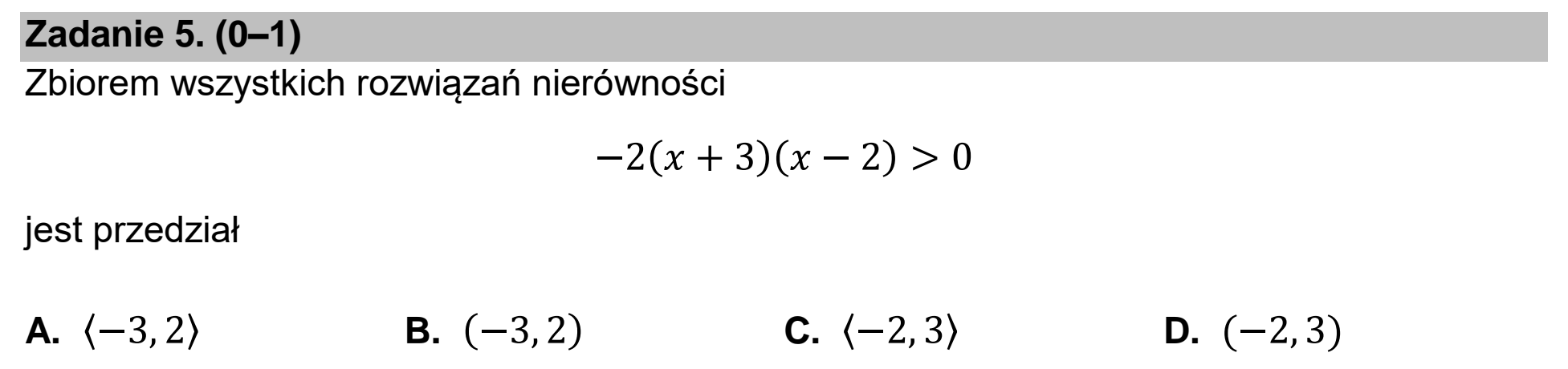 Matura dodatkowa, czerwiec 2026, podgląd zadania 5