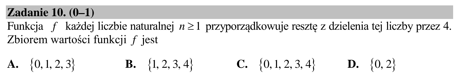 Matura dodatkowa, lipiec 2020, zadanie 10