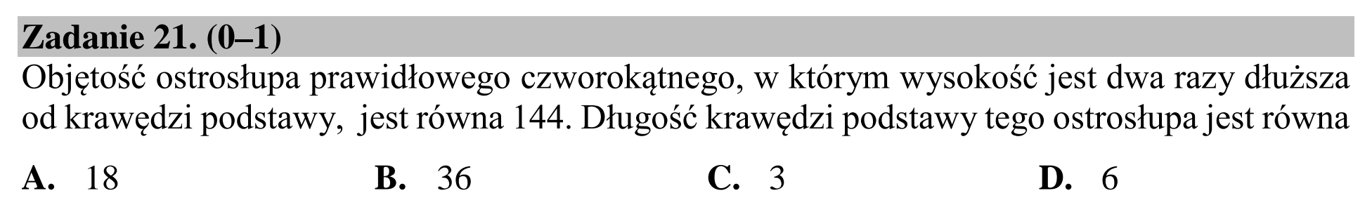 Matura dodatkowa, lipiec 2020, zadanie 21