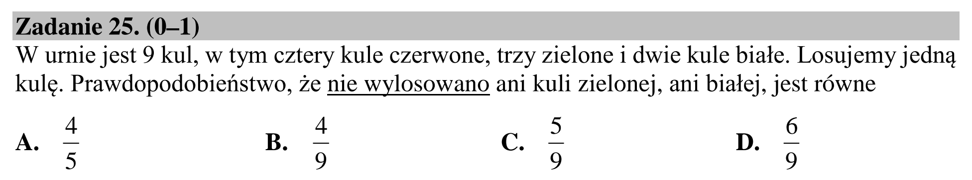 Matura dodatkowa, lipiec 2020, zadanie 25
