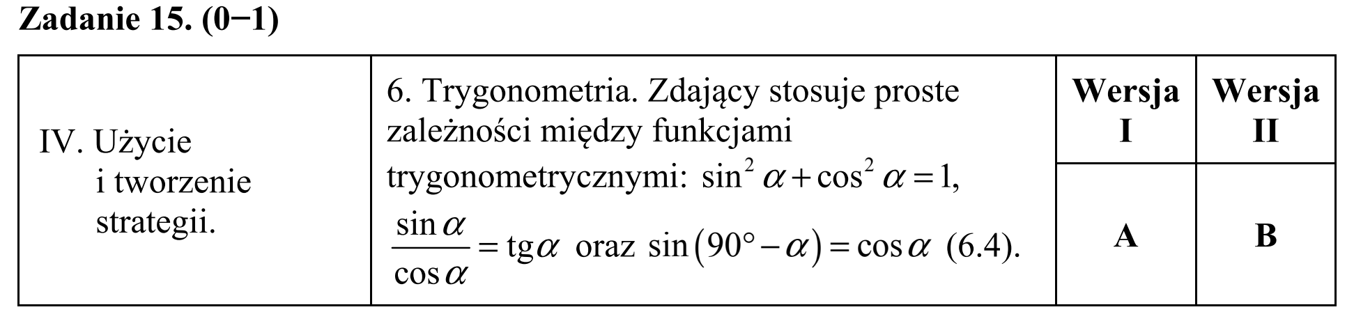 Matura, maj 2015, odpowiedź do zadania 15