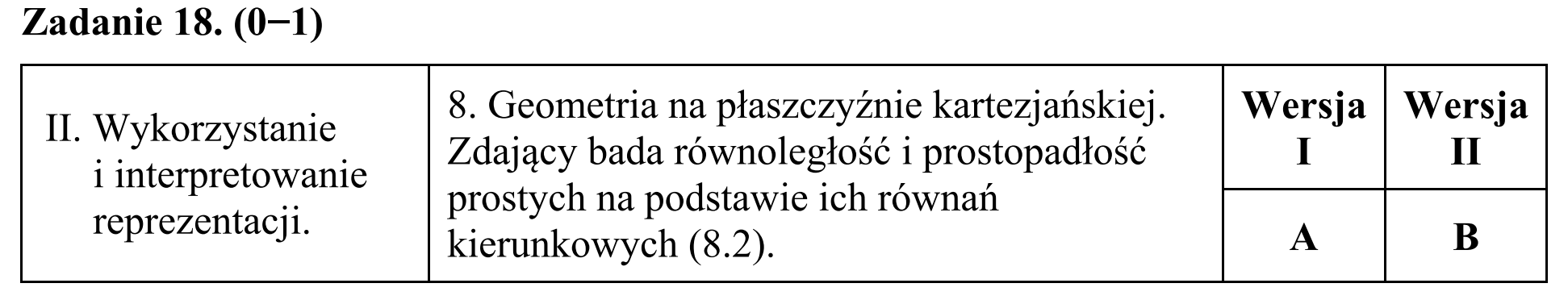 Matura, maj 2015, odpowiedź do zadania 18