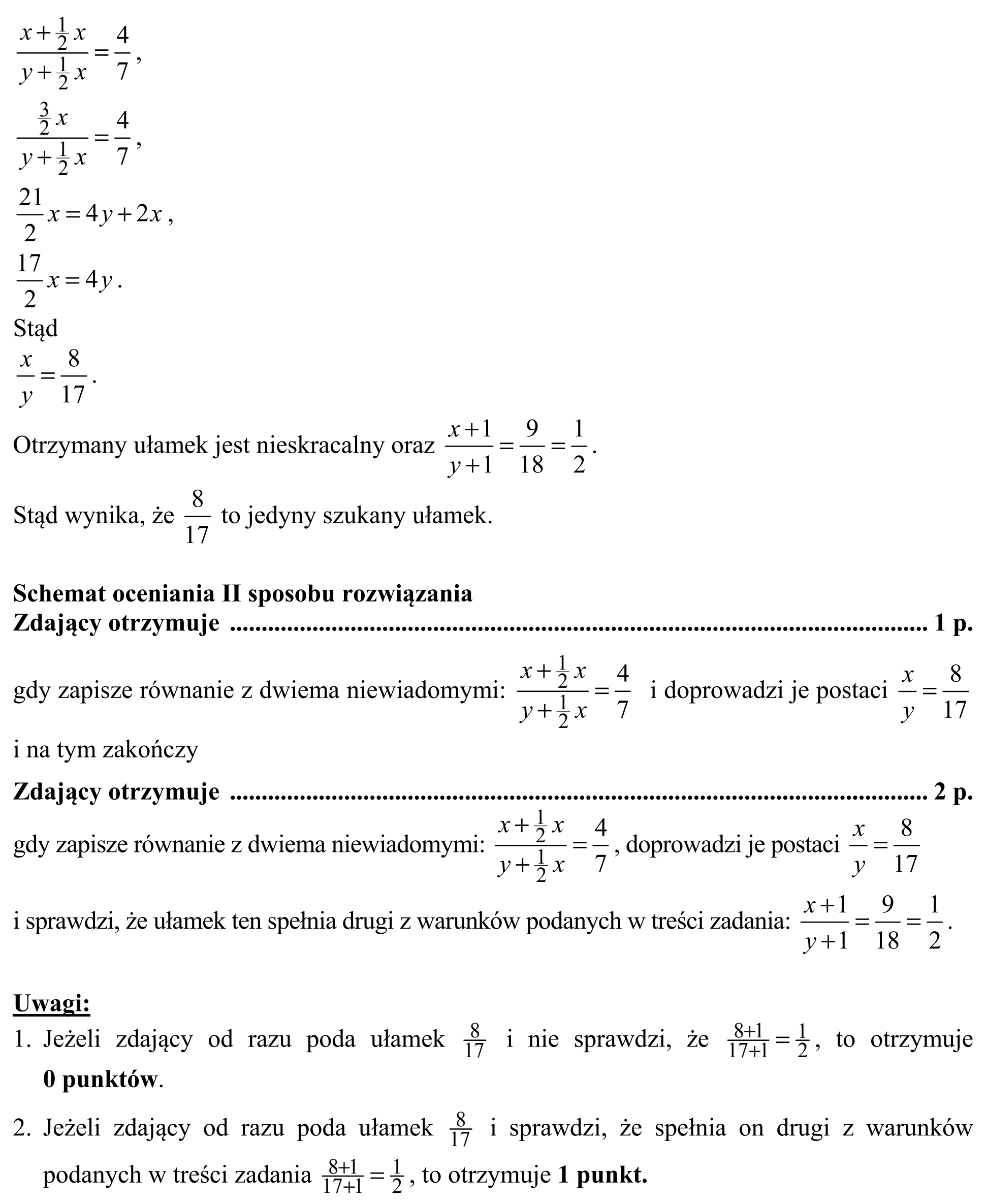 Matura, maj 2015, odpowiedź do zadania 31, fragment 2