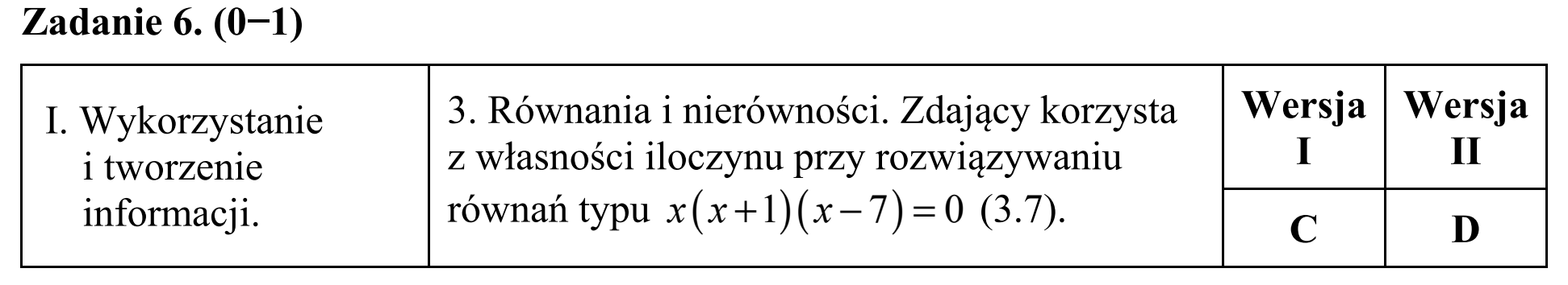 Matura, maj 2015, odpowiedź do zadania 6