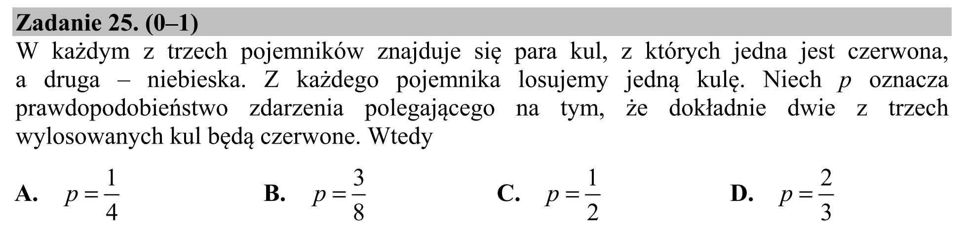 Matura, maj 2015, podgląd zadania 25