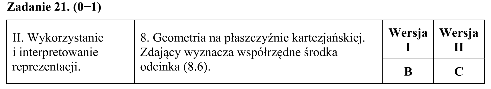Matura, maj 2016, odpowiedź do zadania 21