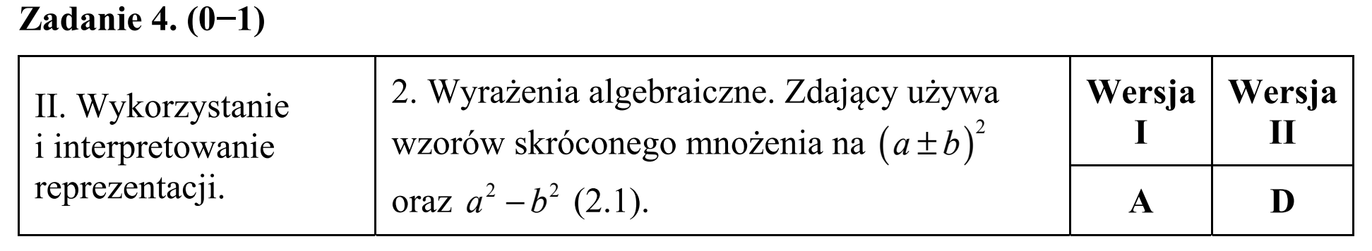 Matura, maj 2016, odpowiedź do zadania 4
