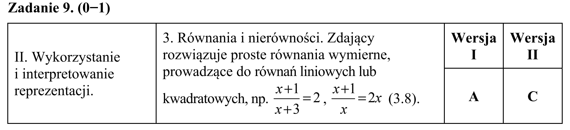 Matura, maj 2016, odpowiedź do zadania 9