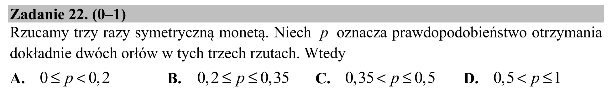 Matura, maj 2016, podgląd zadania 22