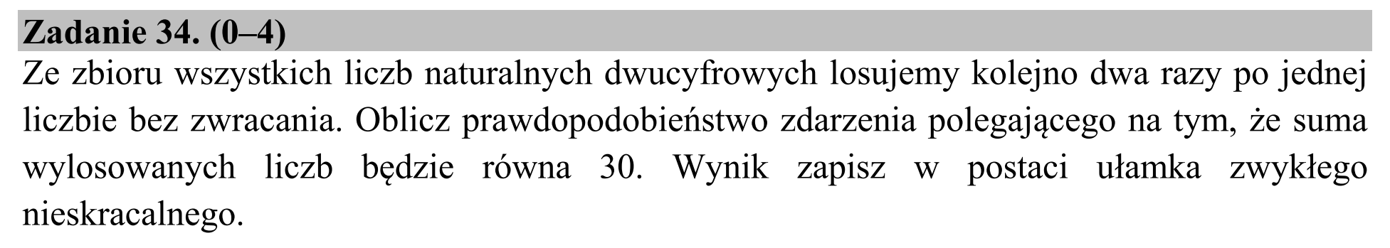 Matura, maj 2016, podgląd zadania 34