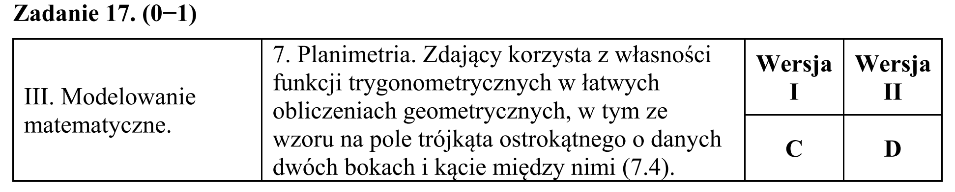 Matura, maj 2017, odpowiedź do zadania 17