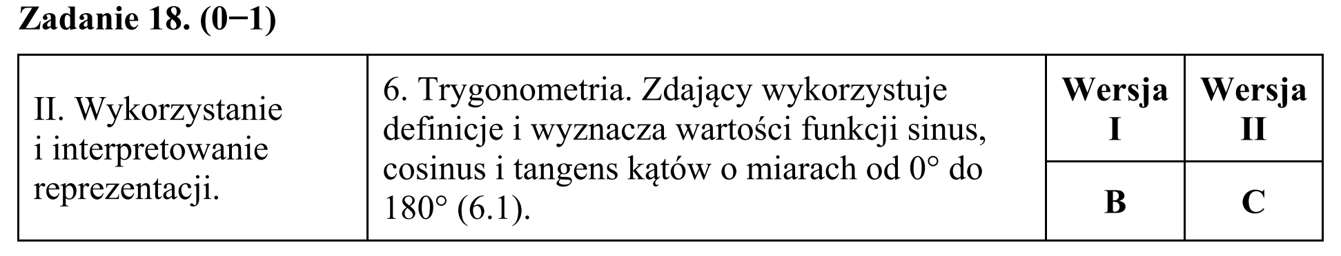 Matura, maj 2017, odpowiedź do zadania 18